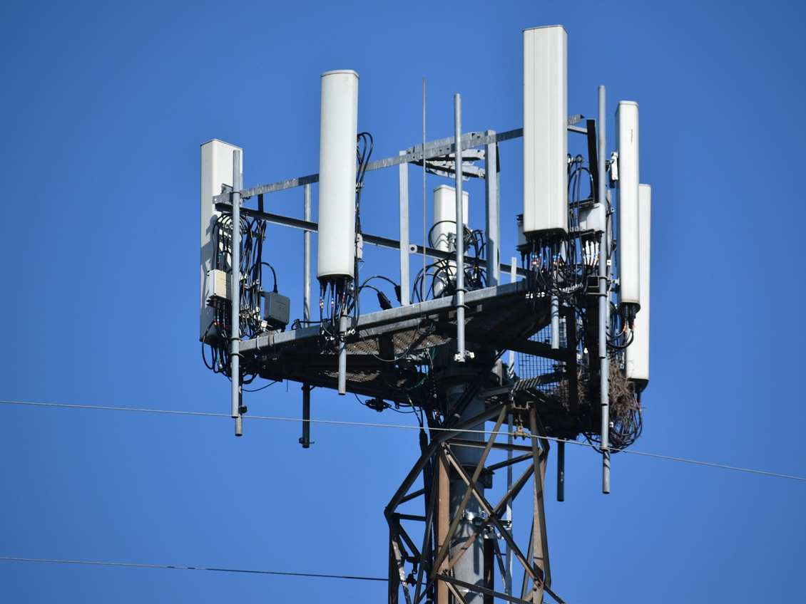 Cell tower representing 5G infrastructure